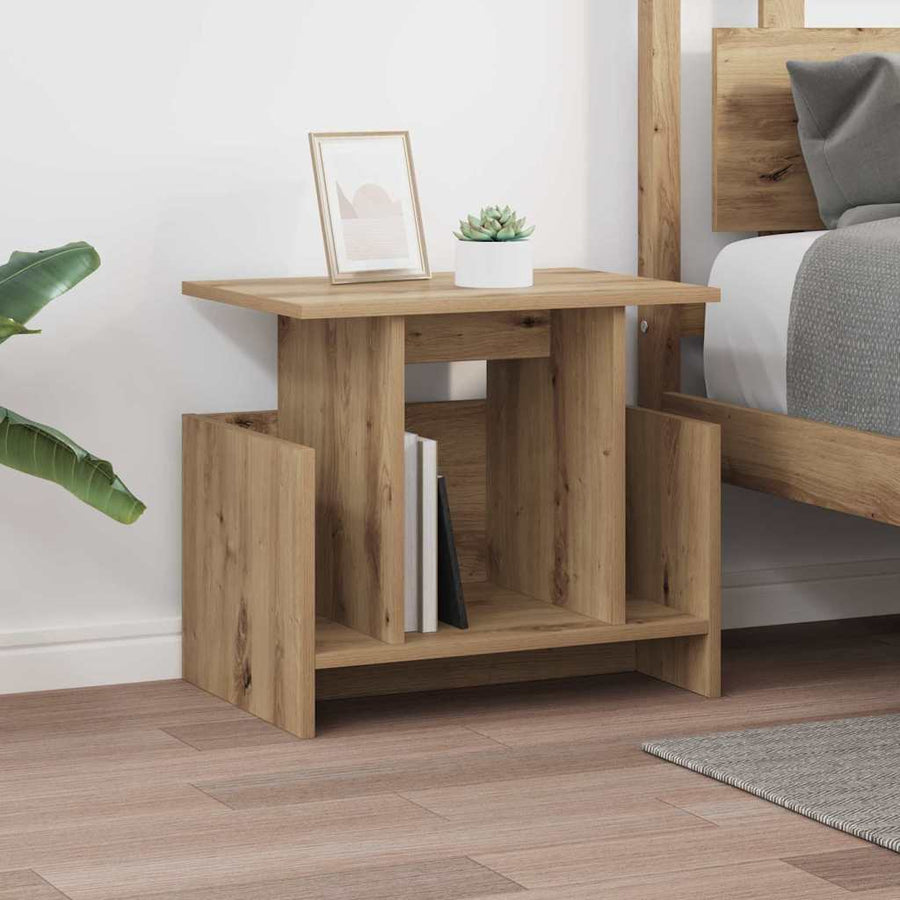 TV-standaard 2 pcs Artisan Eiken 50 x 35 x 45 cm Bewerkt hout