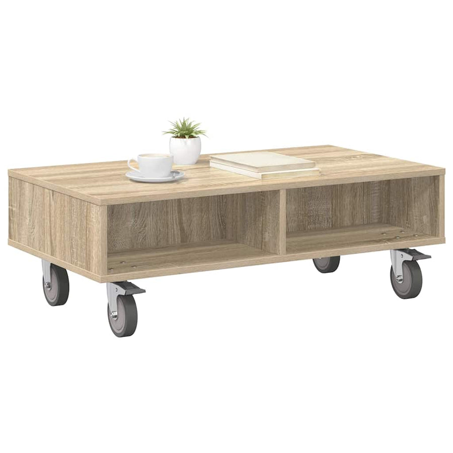 Bijzettafel met wielen Sonoma Eiken 90 x 50 x 30 cm