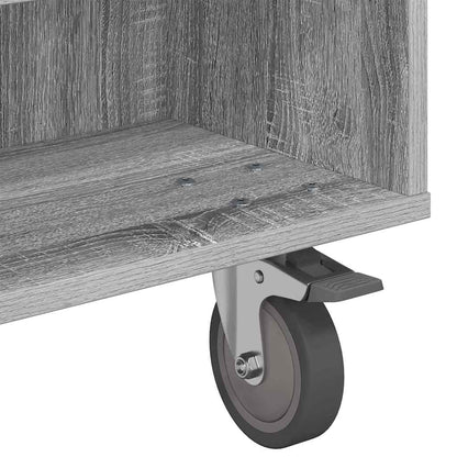 Bijzettafel met wielen Grijs Sonoma 90 x 50 x 30 cm