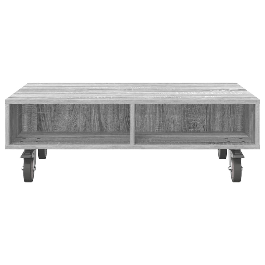 Bijzettafel met wielen Grijs Sonoma 90 x 50 x 30 cm