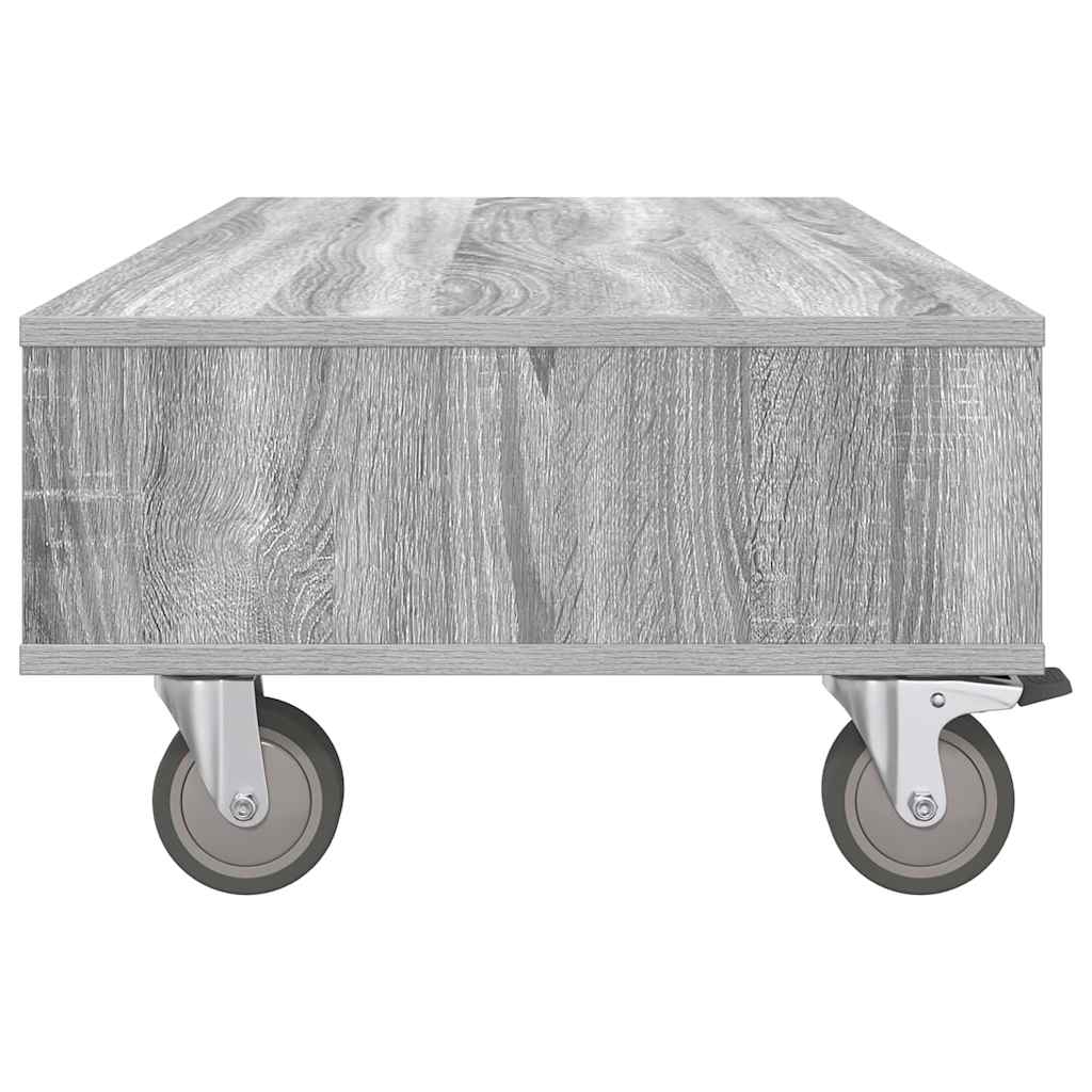 Bijzettafel met wielen Grijs Sonoma 90 x 50 x 30 cm