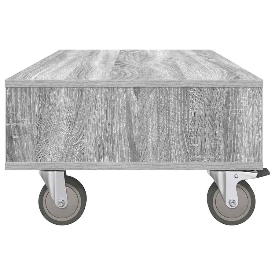 Bijzettafel met wielen Grijs Sonoma 90 x 50 x 30 cm