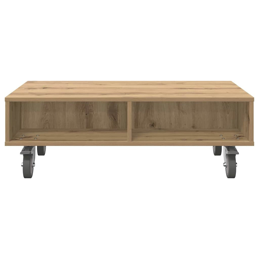 Bijzettafel met wielen Artisan Eiken 90 x 50 x 30 cm