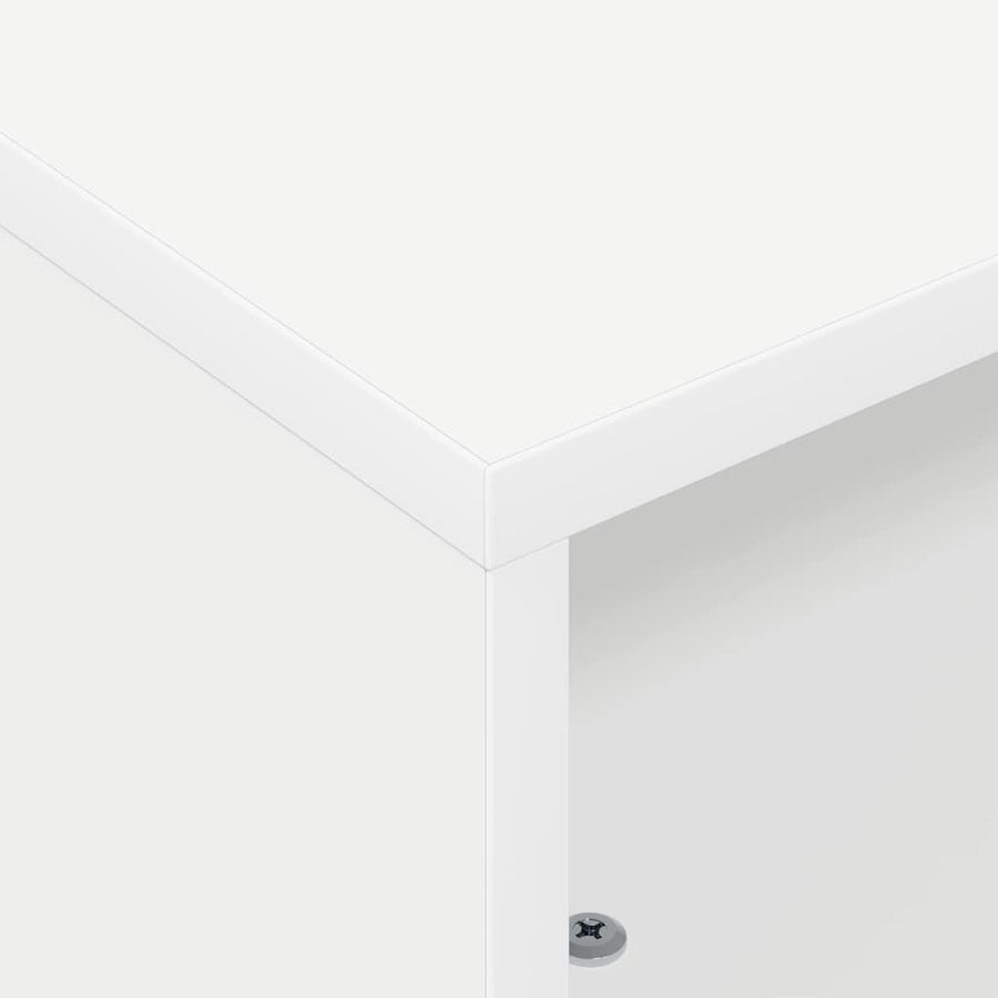 Bijzettafel met wielen Wit 50 x 50 x 30 cm Bewerkt hout