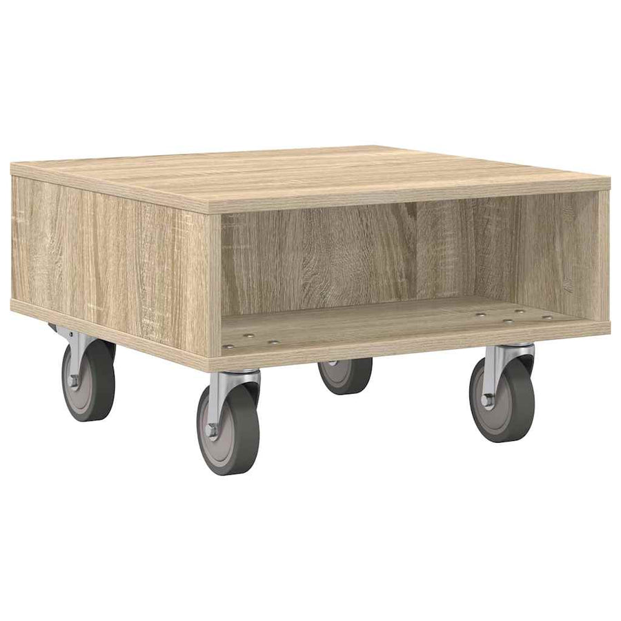 Bijzettafel met wielen Sonoma Eiken 50 x 50 x 30 cm