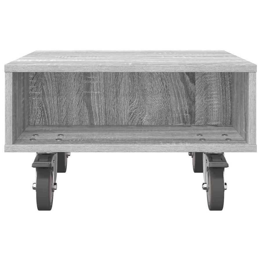 Bijzettafel met wielen Grijs Sonoma 50 x 50 x 30 cm