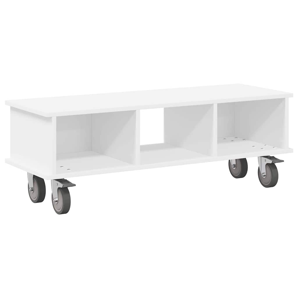 TV-standaard Wit 100 x 35 x 35 cm Bewerkt hout