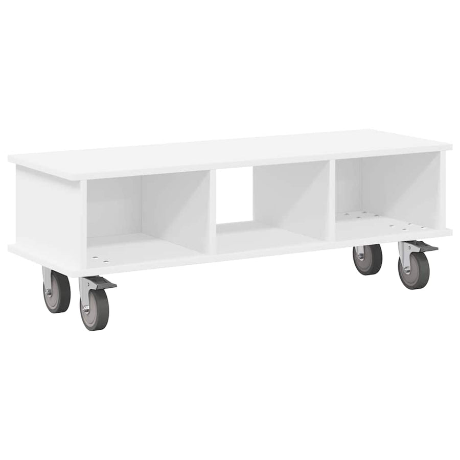 TV-standaard Wit 100 x 35 x 35 cm Bewerkt hout