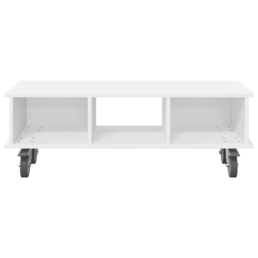 TV-standaard Wit 100 x 35 x 35 cm Bewerkt hout