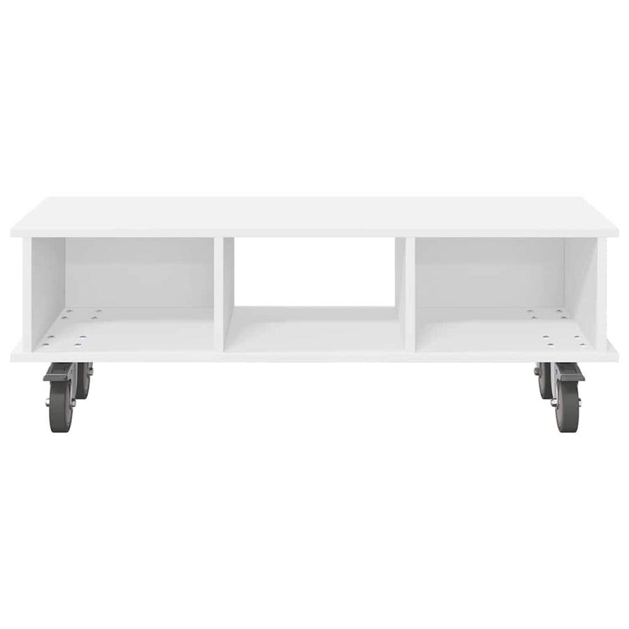 TV-standaard Wit 100 x 35 x 35 cm Bewerkt hout