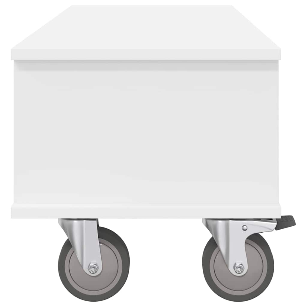 TV-standaard Wit 100 x 35 x 35 cm Bewerkt hout