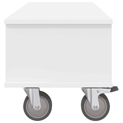 TV-standaard Wit 100 x 35 x 35 cm Bewerkt hout