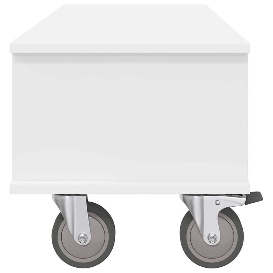 TV-standaard Wit 100 x 35 x 35 cm Bewerkt hout