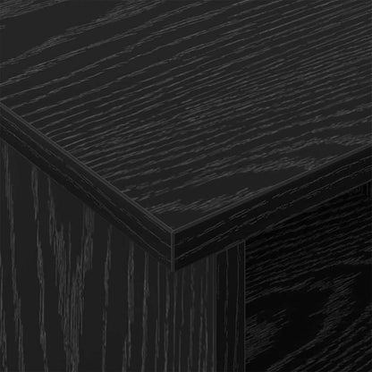 TV-standaard Zwart Eiken 100 x 35 x 35 cm Bewerkt hout