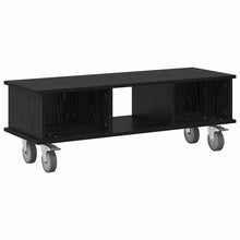 TV-standaard Zwart Eiken 100 x 35 x 35 cm Bewerkt hout
