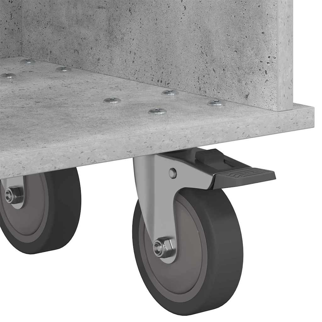 TV-standaard Beton Grijs 100 x 35 x 35 cm Bewerkt hout
