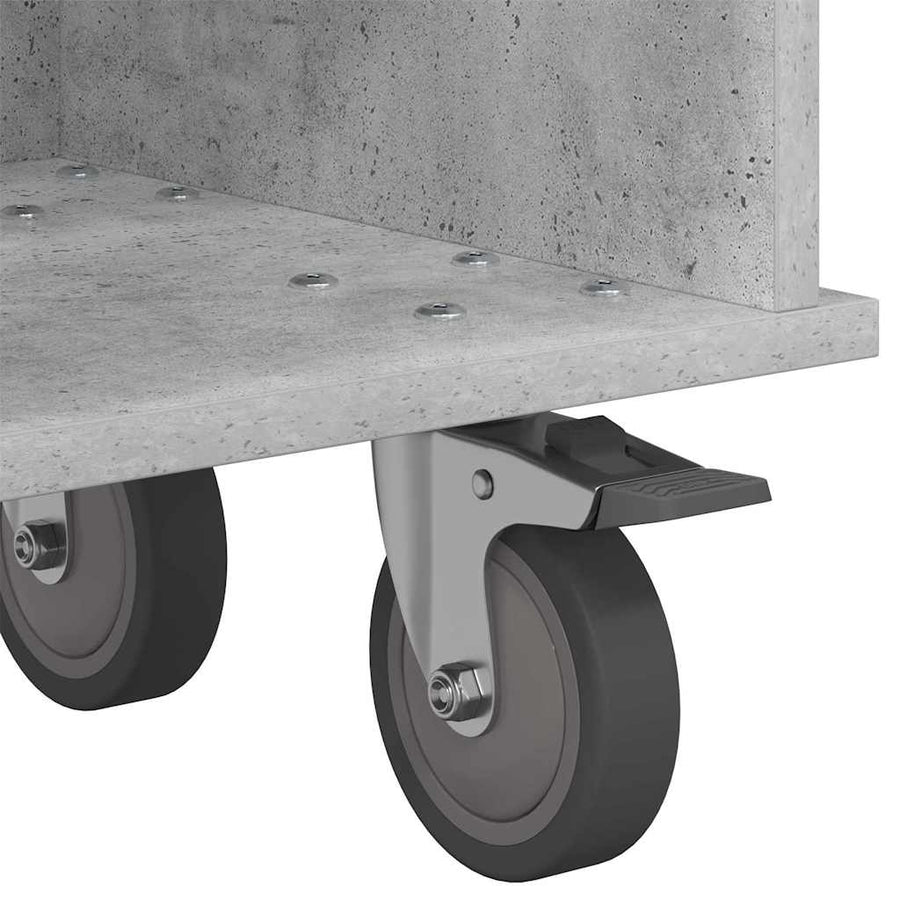 TV-standaard Beton Grijs 100 x 35 x 35 cm Bewerkt hout