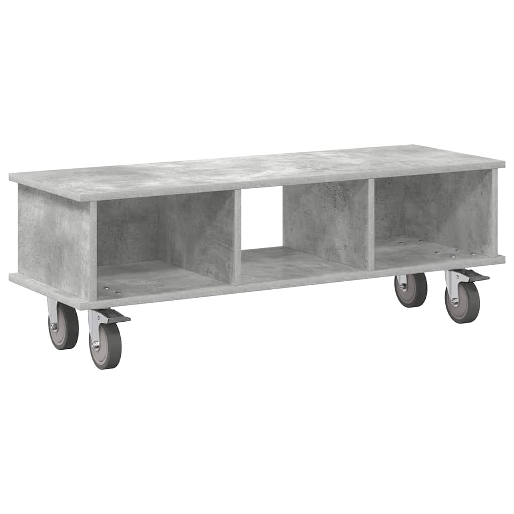 TV-standaard Beton Grijs 100 x 35 x 35 cm Bewerkt hout