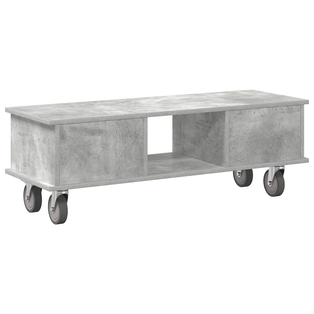 TV-standaard Beton Grijs 100 x 35 x 35 cm Bewerkt hout