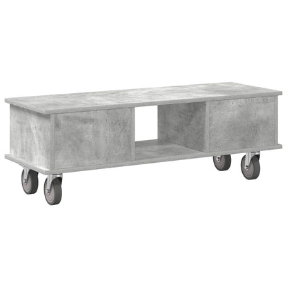 TV-standaard Beton Grijs 100 x 35 x 35 cm Bewerkt hout