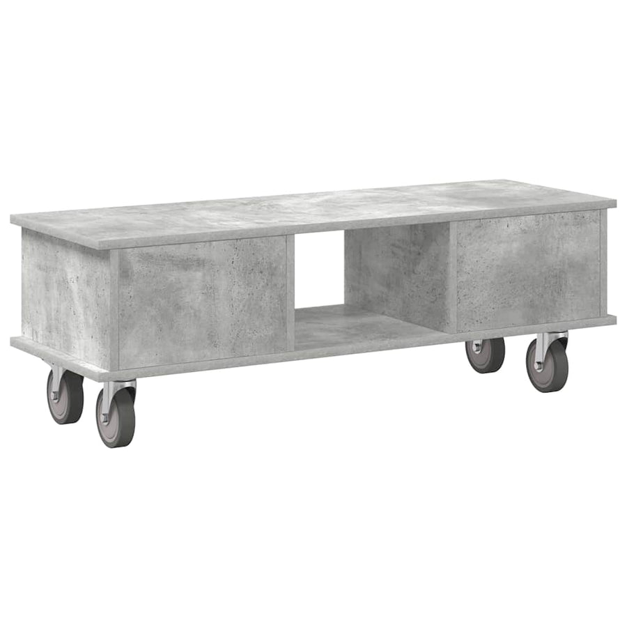 TV-standaard Beton Grijs 100 x 35 x 35 cm Bewerkt hout