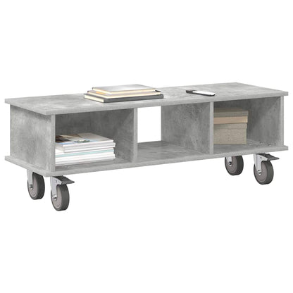 TV-standaard Beton Grijs 100 x 35 x 35 cm Bewerkt hout