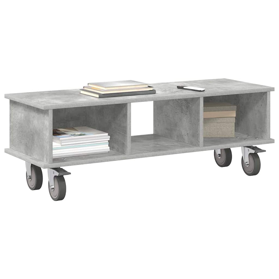 TV-standaard Beton Grijs 100 x 35 x 35 cm Bewerkt hout