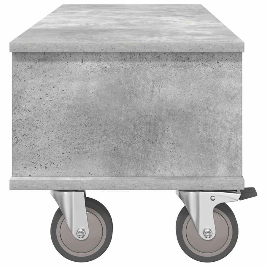 TV-standaard Beton Grijs 100 x 35 x 35 cm Bewerkt hout