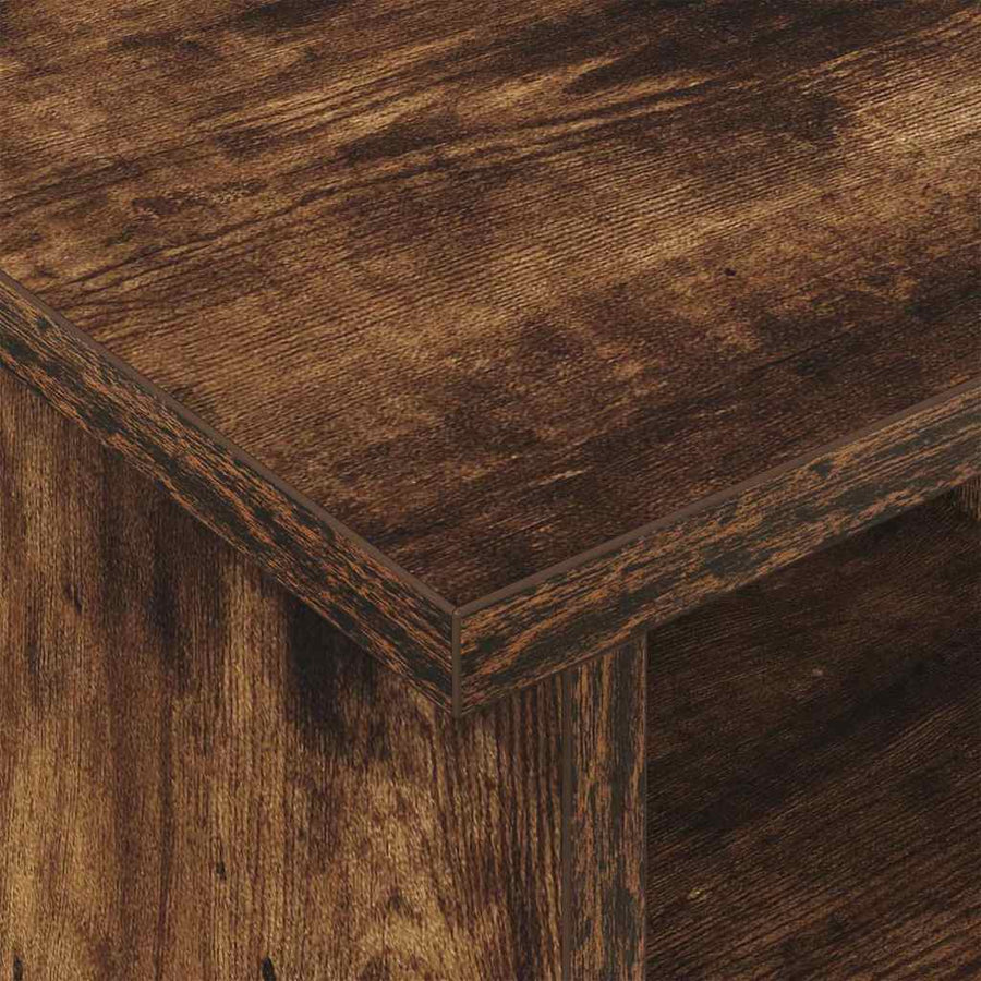 TV-standaard Gerookt eiken 100 x 35 x 35 cm Bewerkt hout