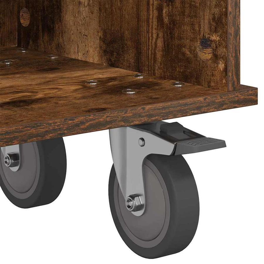 TV-standaard Gerookt eiken 100 x 35 x 35 cm Bewerkt hout