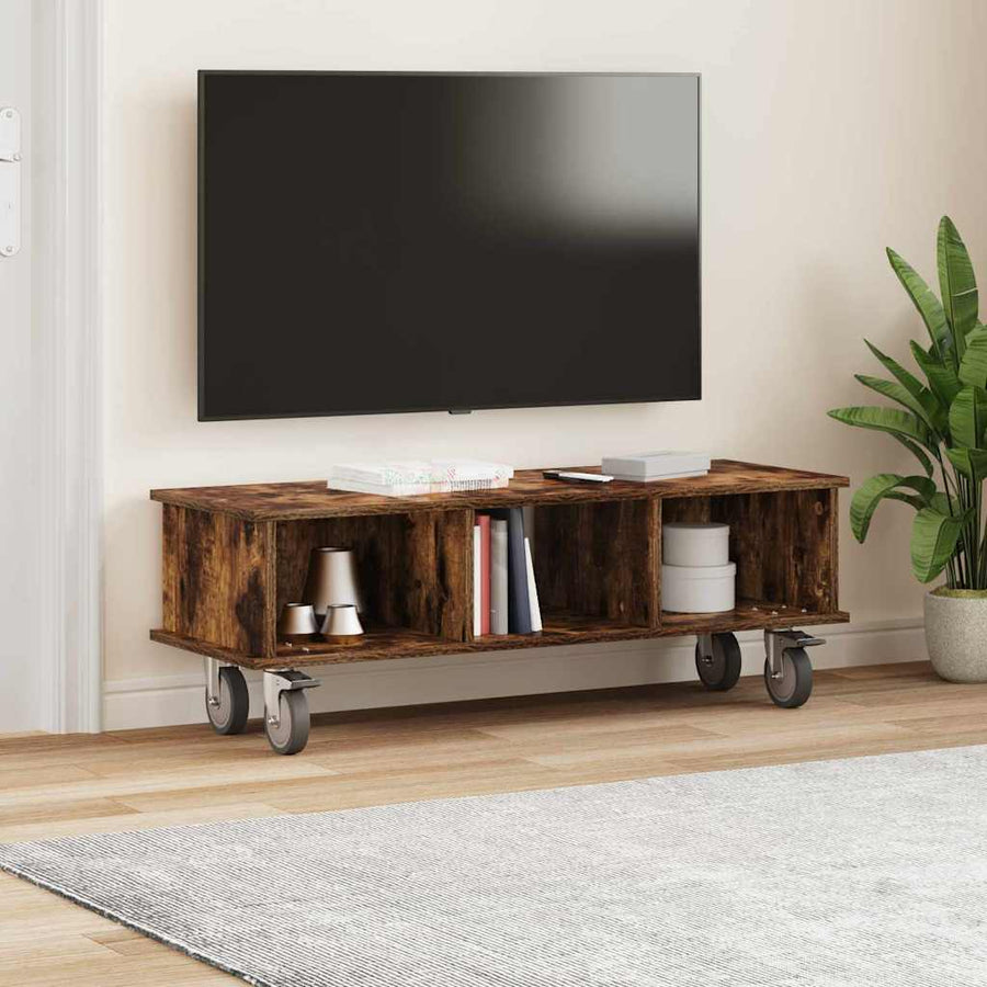 TV-standaard Gerookt eiken 100 x 35 x 35 cm Bewerkt hout