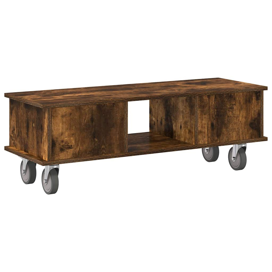 TV-standaard Gerookt eiken 100 x 35 x 35 cm Bewerkt hout