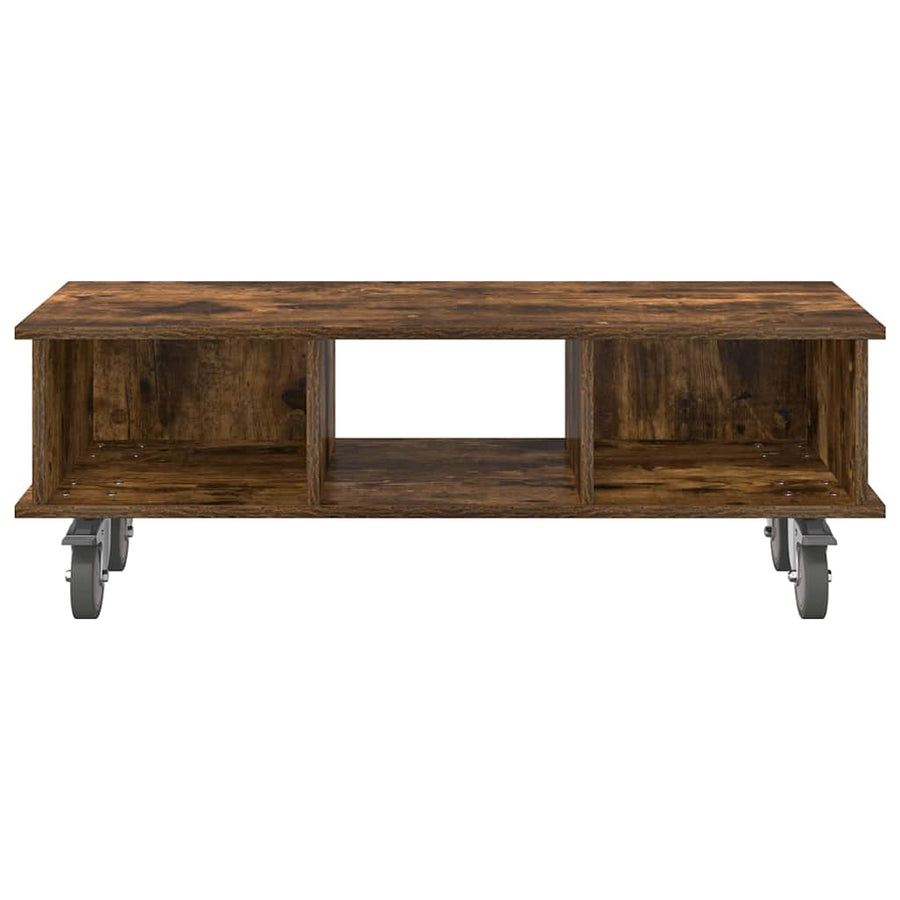 TV-standaard Gerookt eiken 100 x 35 x 35 cm Bewerkt hout