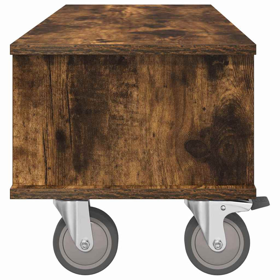TV-standaard Gerookt eiken 100 x 35 x 35 cm Bewerkt hout