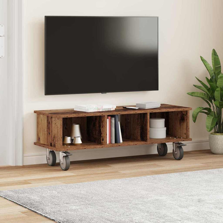 TV-standaard Oudhout 100 x 35 x 35 cm Bewerkt hout