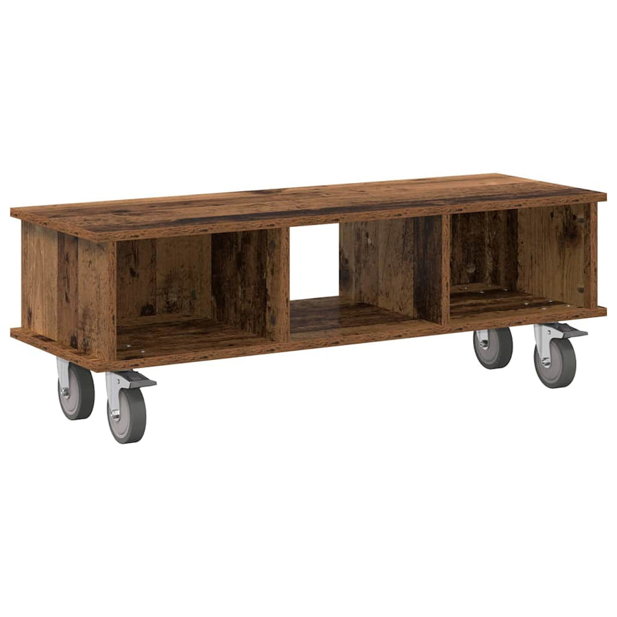 TV-standaard Oudhout 100 x 35 x 35 cm Bewerkt hout