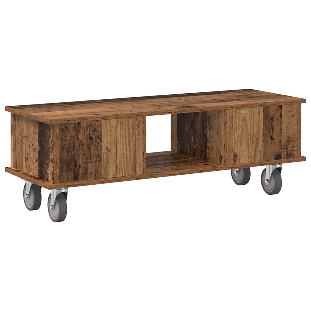 TV-standaard Oudhout 100 x 35 x 35 cm Bewerkt hout