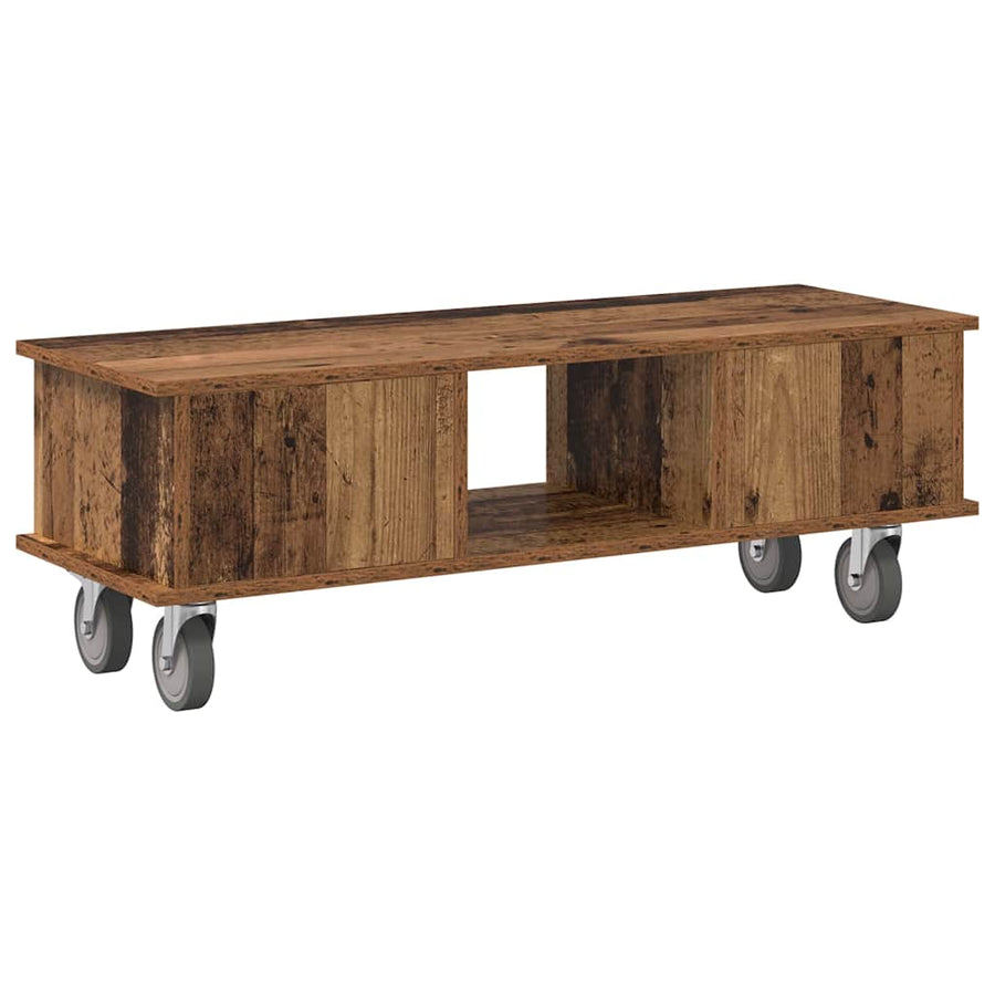 TV-standaard Oudhout 100 x 35 x 35 cm Bewerkt hout