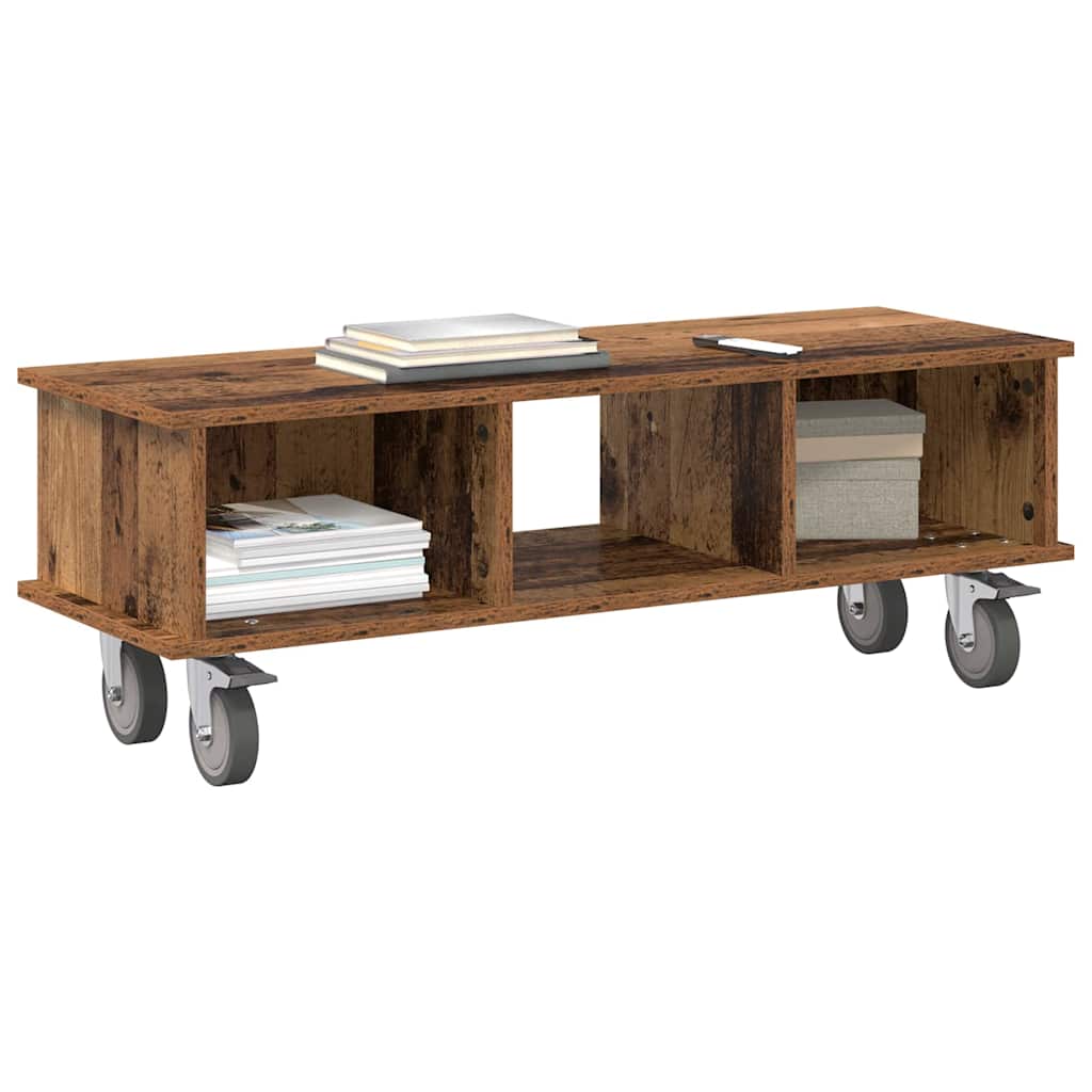 TV-standaard Oudhout 100 x 35 x 35 cm Bewerkt hout