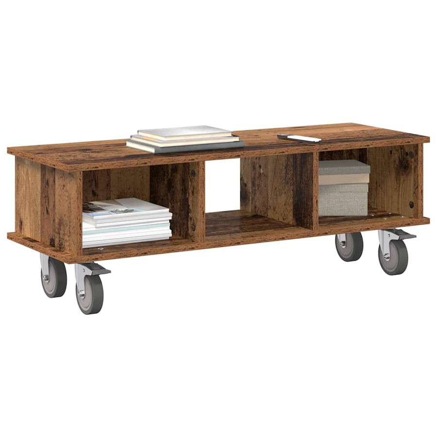 TV-standaard Oudhout 100 x 35 x 35 cm Bewerkt hout