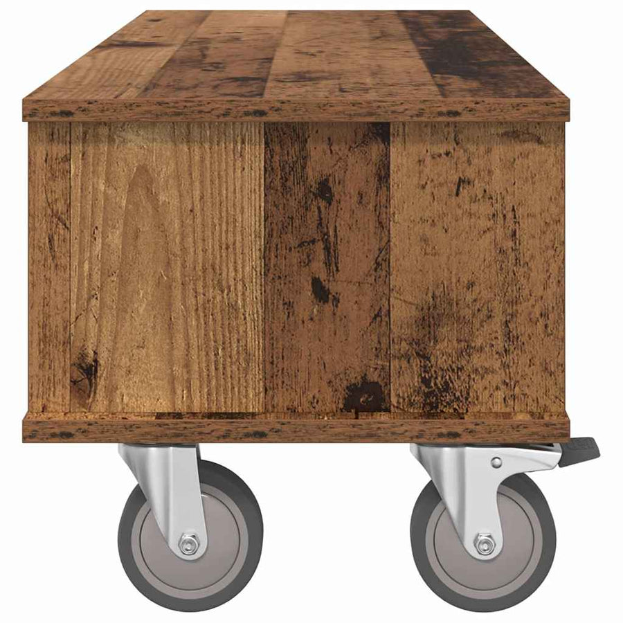 TV-standaard Oudhout 100 x 35 x 35 cm Bewerkt hout