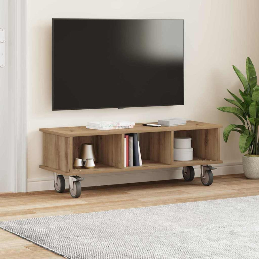 TV-standaard Artisan Eiken 100 x 35 x 35 cm Bewerkt hout