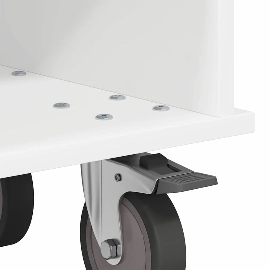TV-standaard Wit 68,5 x 35 x 35 cm Bewerkt hout
