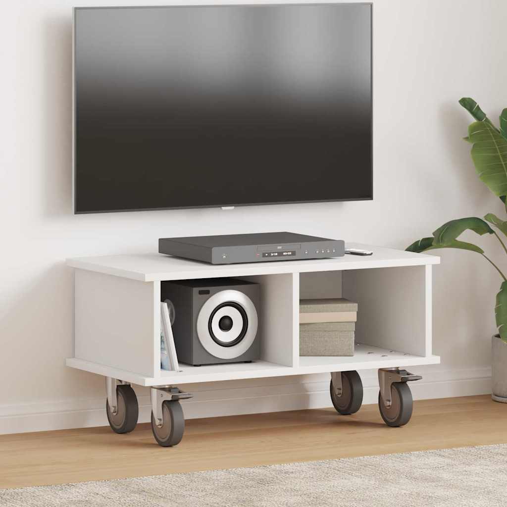 TV-standaard Wit 68,5 x 35 x 35 cm Bewerkt hout