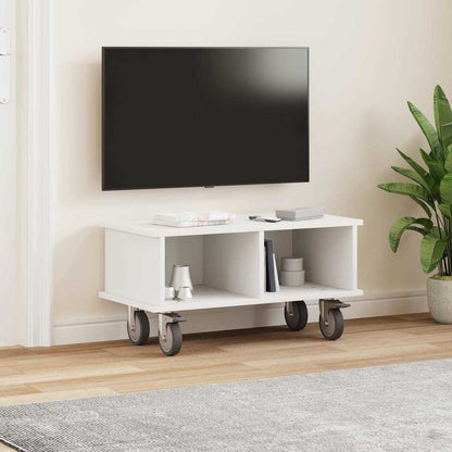 TV-standaard Wit 68,5 x 35 x 35 cm Bewerkt hout