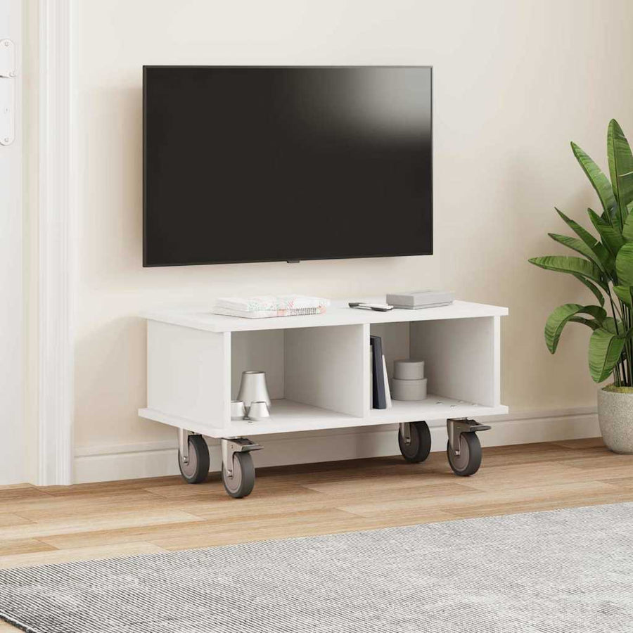 TV-standaard Wit 68,5 x 35 x 35 cm Bewerkt hout