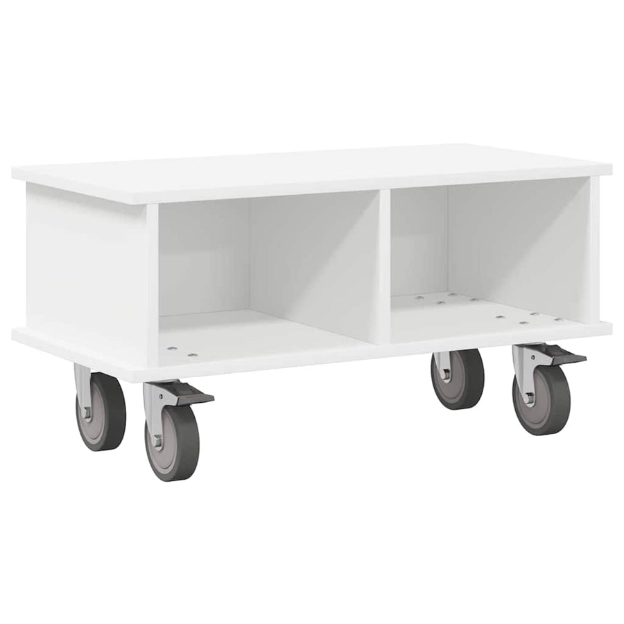 TV-standaard Wit 68,5 x 35 x 35 cm Bewerkt hout