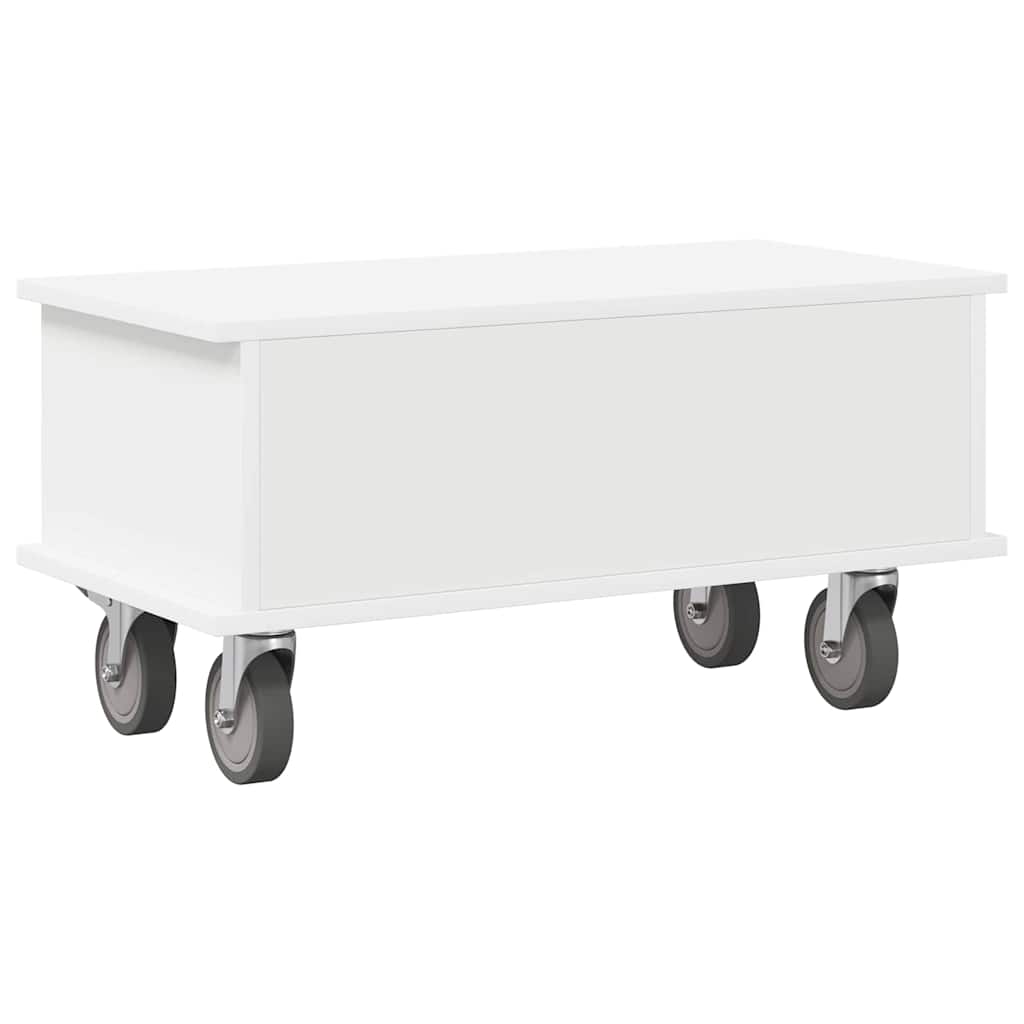 TV-standaard Wit 68,5 x 35 x 35 cm Bewerkt hout