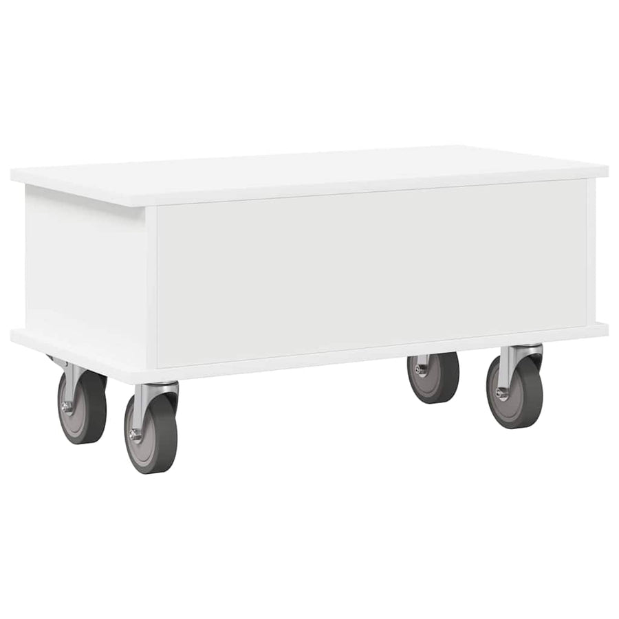 TV-standaard Wit 68,5 x 35 x 35 cm Bewerkt hout
