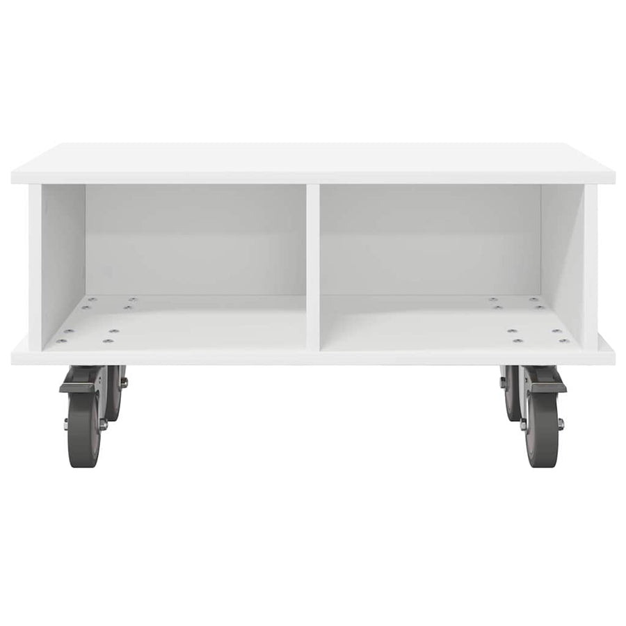 TV-standaard Wit 68,5 x 35 x 35 cm Bewerkt hout
